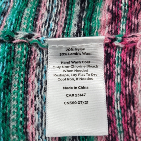 Talbots Sweater Multicolor Fair Isle Crew Neck Lambswool Blend Women's Size L - Picture 9 of 9